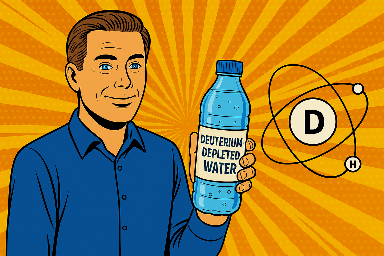 Deutériumcsökkentett víz palackban.