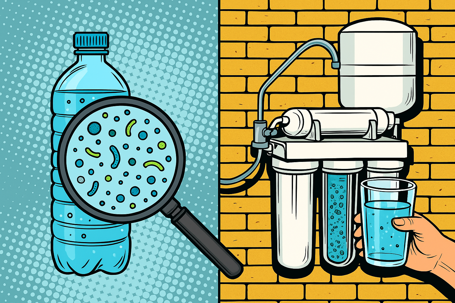 Mikroműanyagok a vízben, szűrőberendezés.