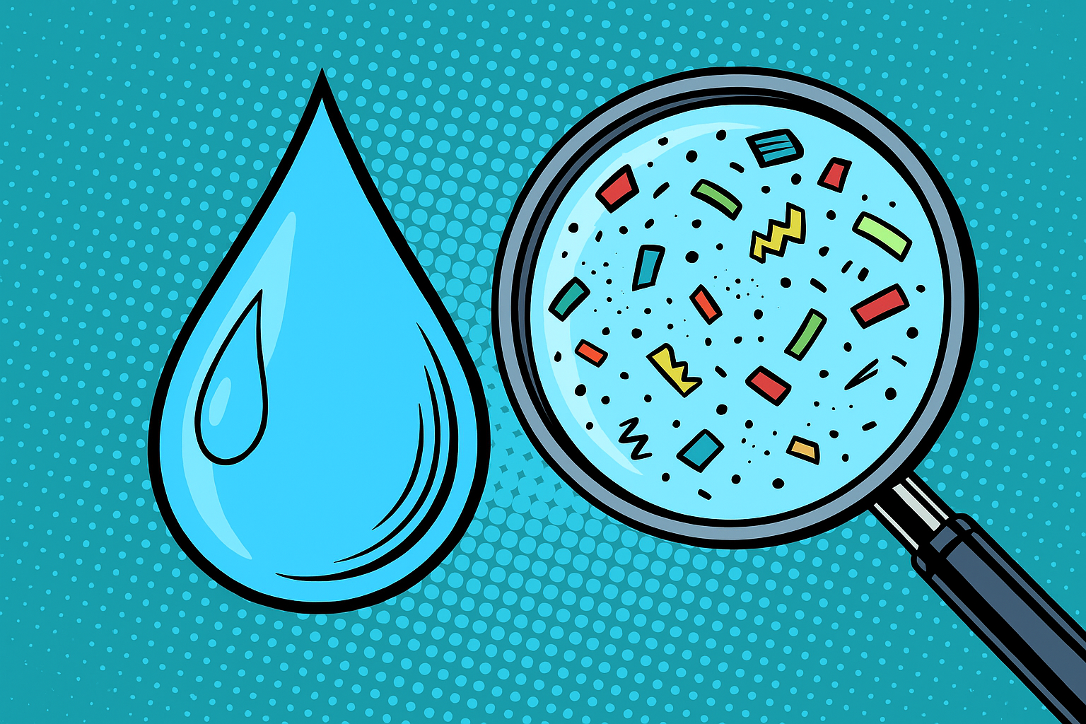 Mikroműanyag cseppek palackos vízben